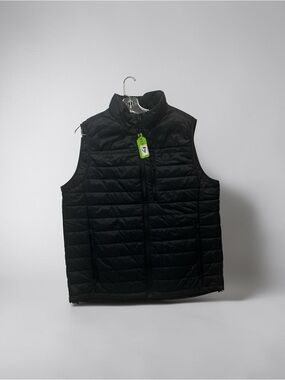 Men's Black Quilted Packable Vest - Lightweight Insulated Jacket